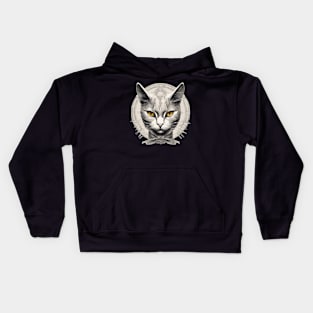 symbolism cat art emblem pt2 Kids Hoodie